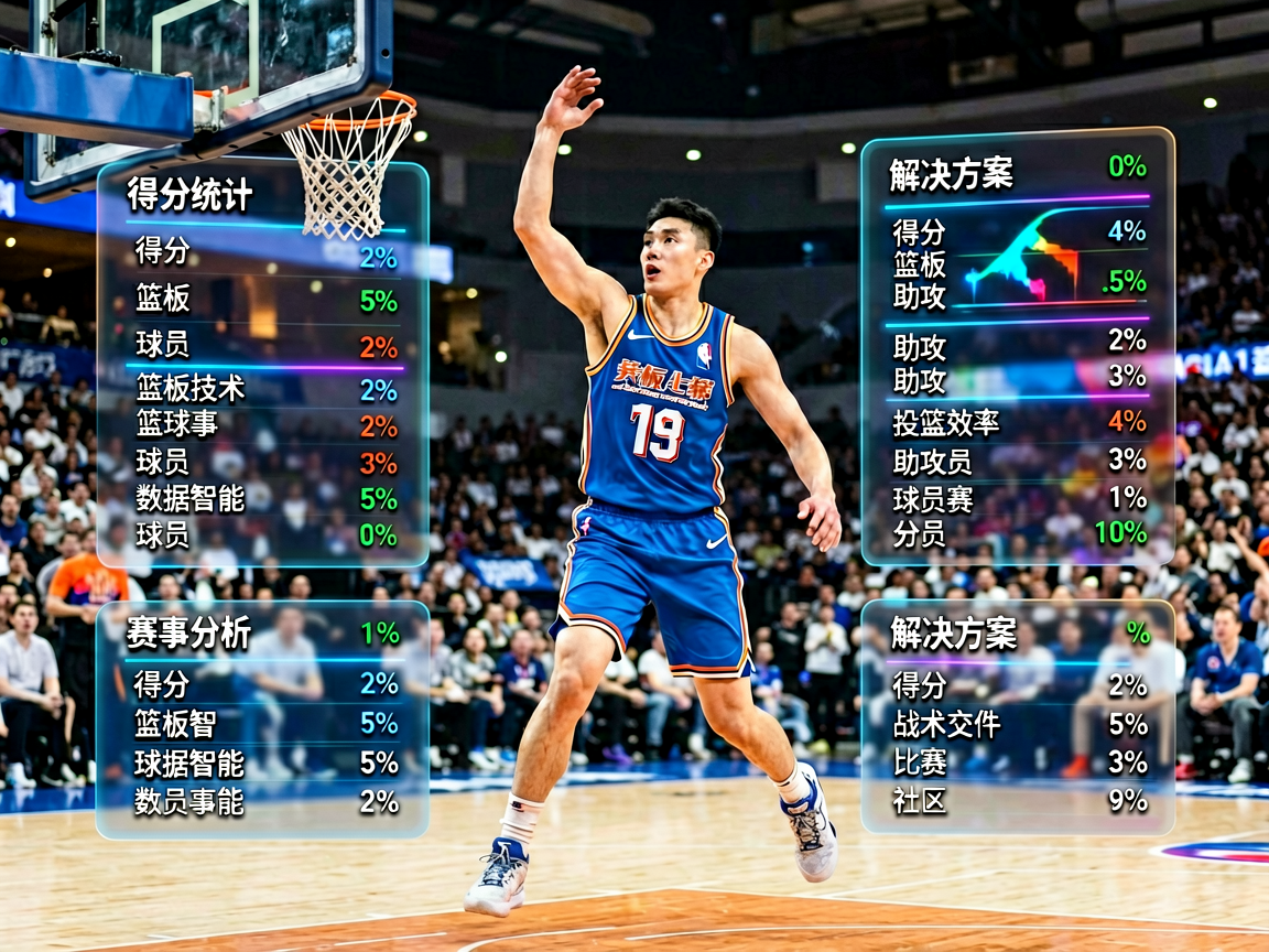 篮球比赛数据分析，球员技术统计可视化展示